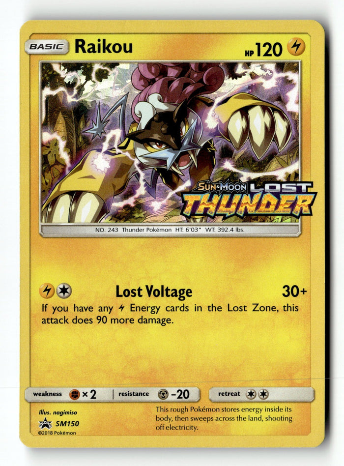 Pokemon Card Raikou - (Prerelease) Holo LP SM Promos SM150