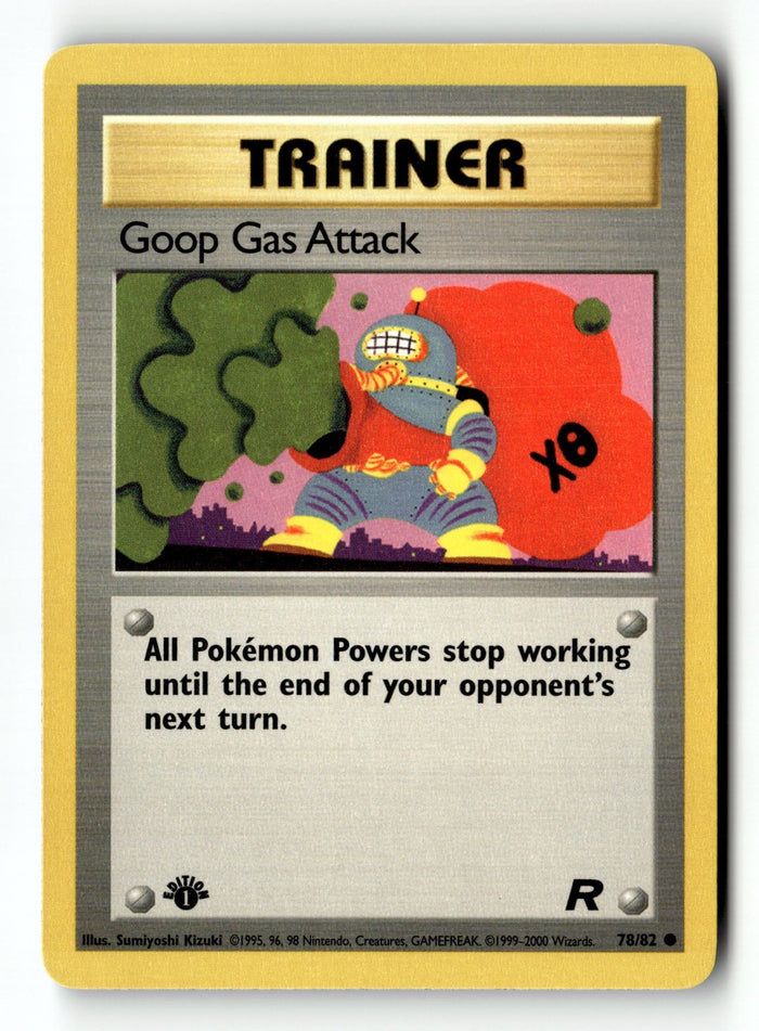 Pokemon Card Goop Gas Attack 1st Edition LP Team Rocket 78/82