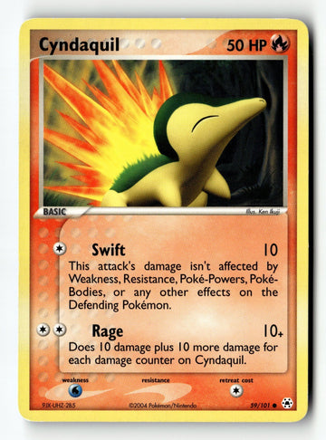 Pokemon Card Cyndaquil LP Hidden Legends 59/101