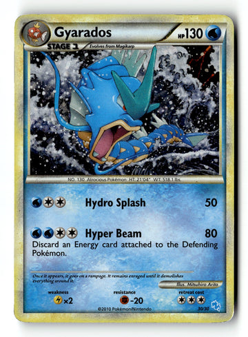 Pokemon Card Gyarados (#30 Holo) Holo LP HGSS Gyarados & Raichu 30/30