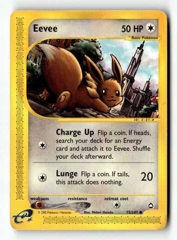 Pokemon Card Eevee LP Aquapolis 75/147