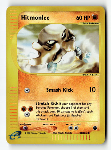 Pokemon Card Hitmonlee Reverse Holo LP Expedition 81/165