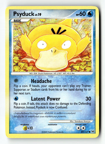 Pokemon Card Psyduck LP Platinum 87/127