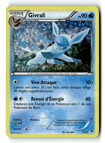 Pokemon Card Glaceon McDonald's 2013 Holo 4/12