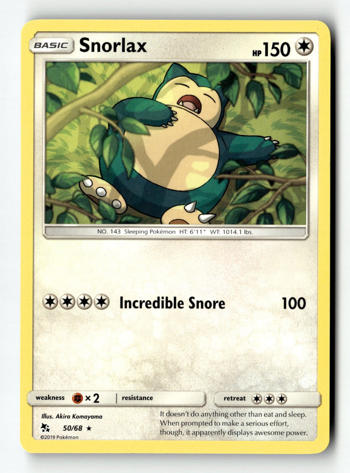 Pokemon Card Snorlax LP Hidden Fates 50/68