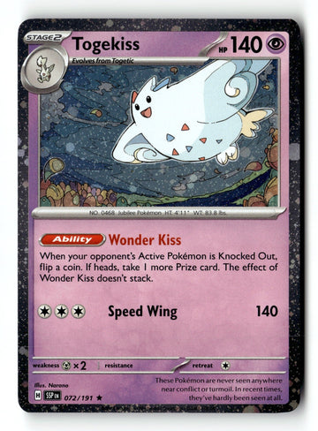 Pokemon Card Togekiss - Cosmo Holo LP Miscellaneous Cards & Products 072/191