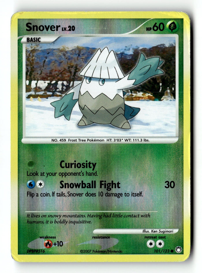 Pokemon Card Snover Reverse Holo LP Mysterious Treasures 101/123