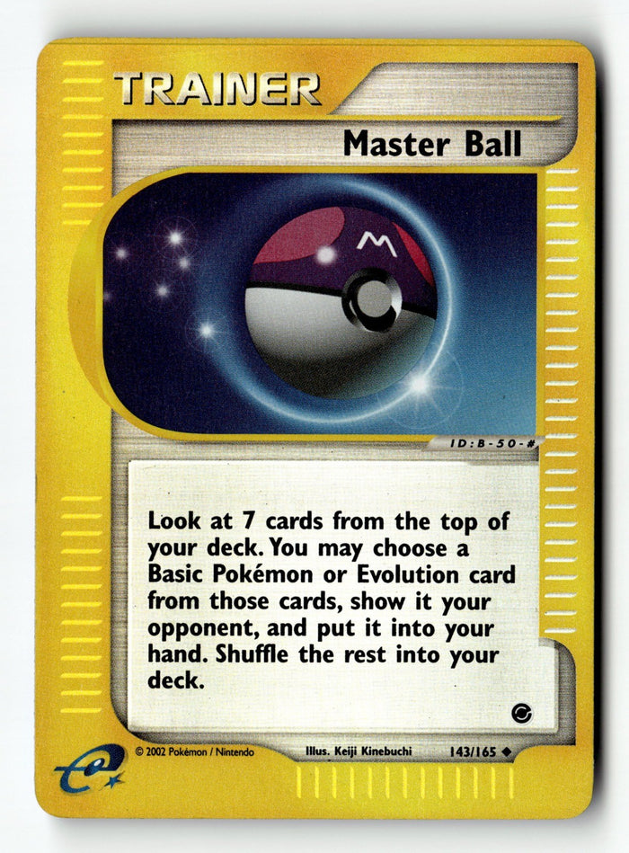 Pokemon Card Master Ball Reverse Holo LP Expedition 143/165