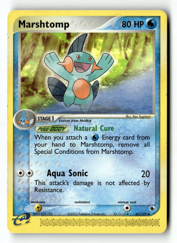 Pokemon Card Marshtomp - LP Ruby and Sapphire 41/109
