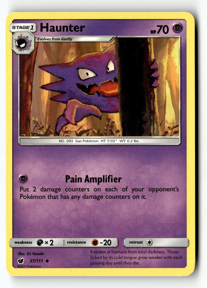 Pokemon Card Haunter LP SM - Crimson Invasion 37/111