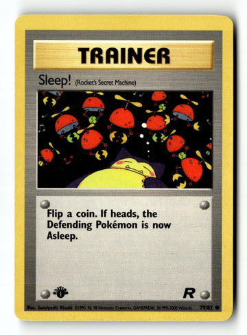 Pokemon Card Sleep! (Rocket's Secret Machine) 1st Edition LP Team Rocket 79/82
