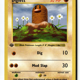 Pokemon Card Diglett 1st Edition LP Base Set (Shadowless) 047/102