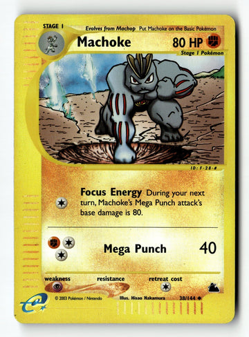 Pokemon Card Machoke Reverse Holo LP Skyridge 038/144