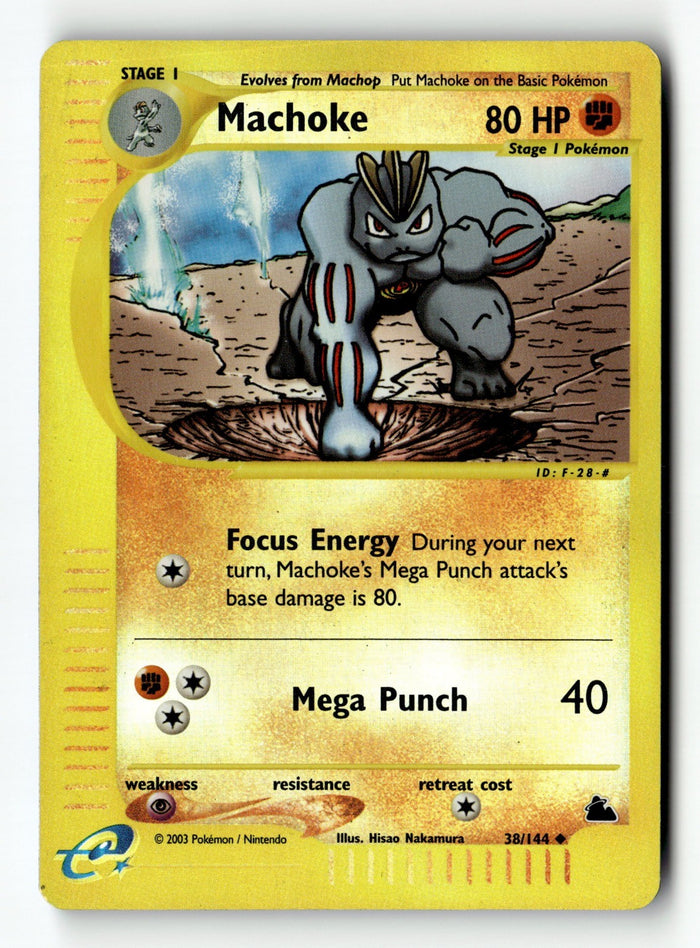 Pokemon Card Machoke Reverse Holo LP Skyridge 038/144