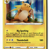 Pokemon Card Raichu Holo LP SWSH07: Evolving Skies 050/203