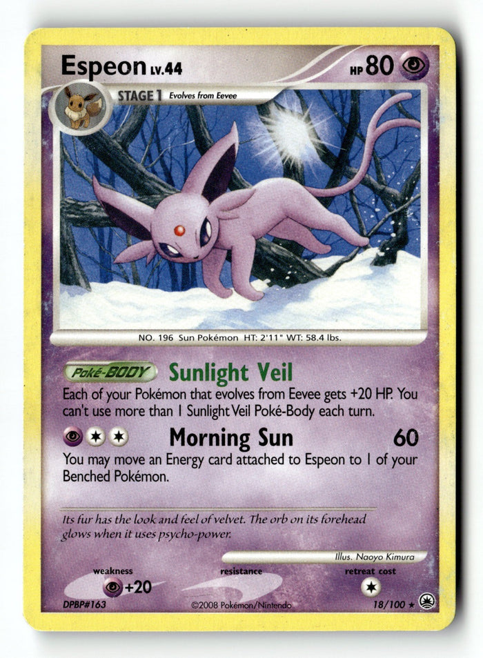 Pokemon Card Espeon LP Majestic Dawn 18/100