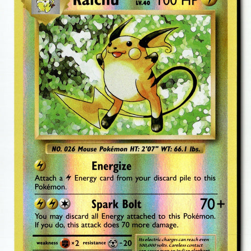 Pokemon Card Raichu Reverse Holo LP XY - Evolutions 36/108