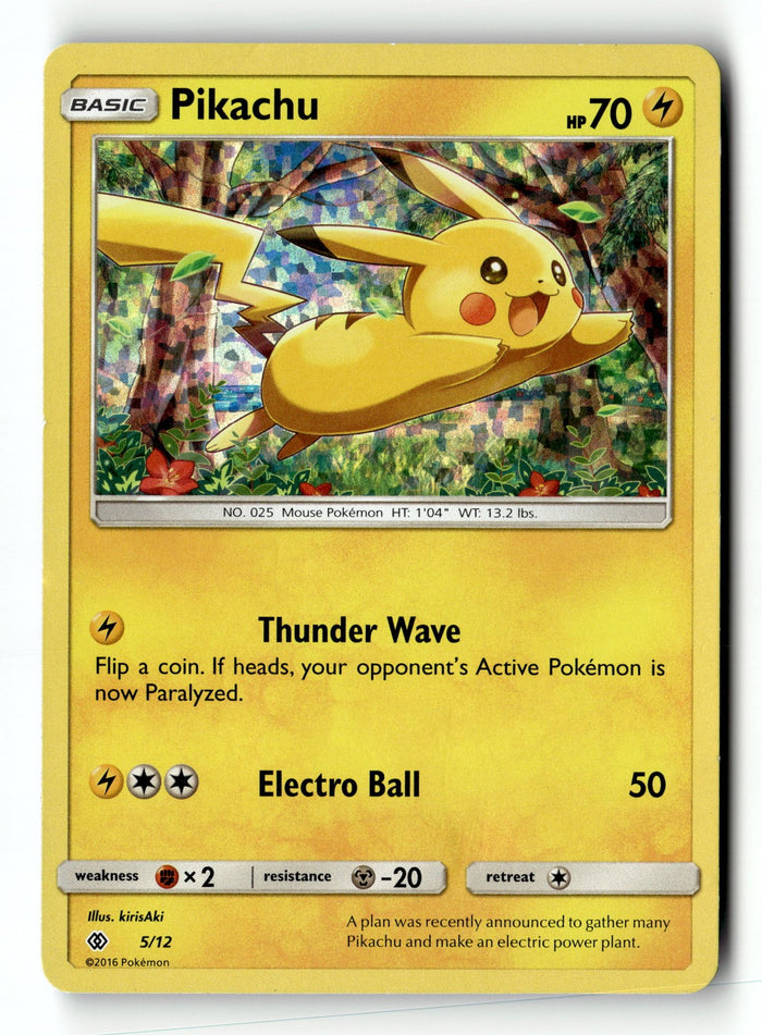 Pokemon Card Pikachu - 5/12 Holo LP McDonald's Promos 2017 5/12