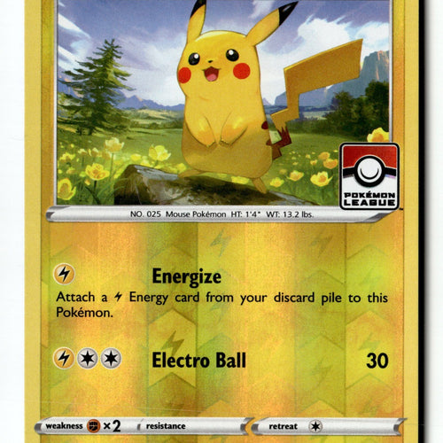 Pokemon Card Pikachu - Pokemon League Reverse Holo LP 049/203