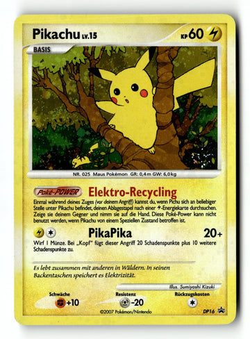 Pokemon Card Pikachu DP16 GERMAN Advent Calendar LP Holo (2)
