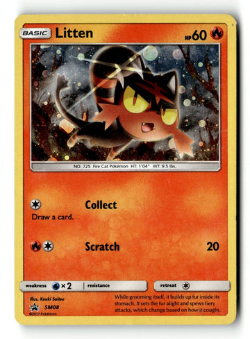 Pokemon Card Litten - Holo LP SM Promos SM08