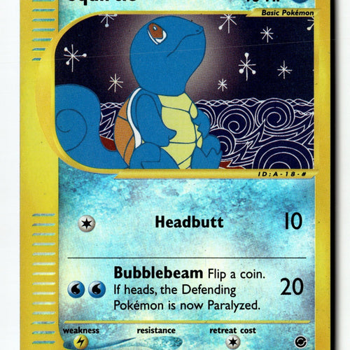 Pokemon Card Squirtle (132) Reverse Holo LP Expedition 132/165