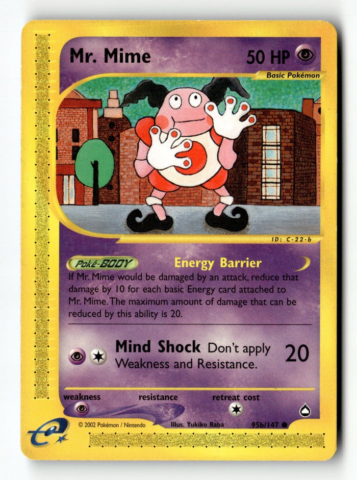 Pokemon Card Mr. Mime (95b) LP Aquapolis 095b/147 (2)