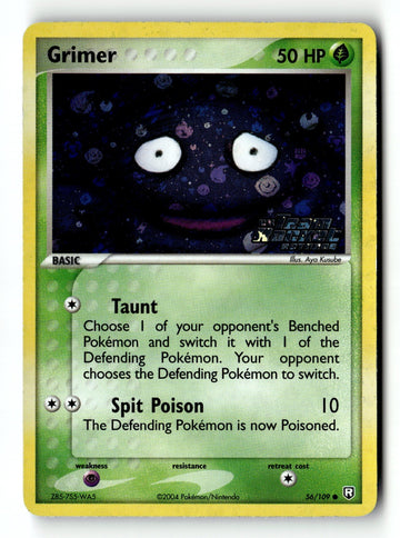 Pokemon Card Grimer Reverse Holo LP Team Rocket Returns 56/109