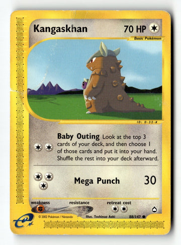 Pokemon Card Kangaskhan LP Aquapolis 088/147