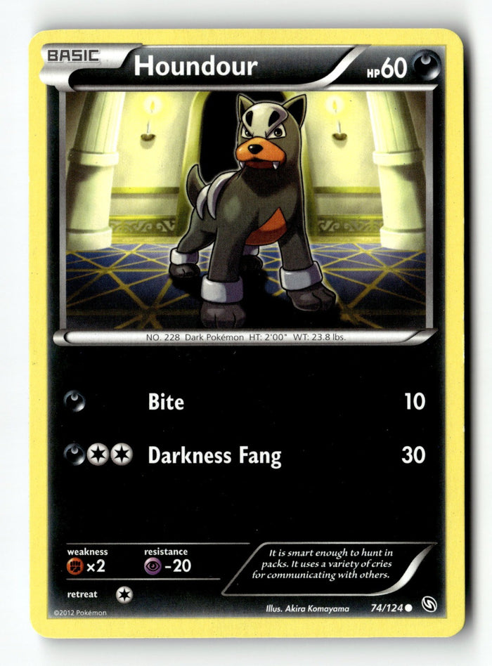 Pokemon Card Houndour LP Dragons Exalted 74/124