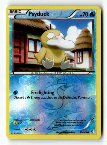 Pokemon Card Psyduck (33) Reverse Holo LP Boundaries Crossed 33/149