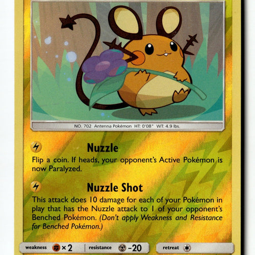 Pokemon Card Dedenne (84) Reverse Holo LP SM - Lost Thunder 84/214