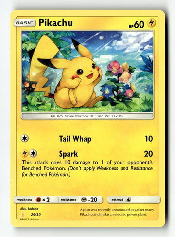 Pokemon Card Pikachu (#29) LP SM Trainer Kit: Lycanroc & Alolan Raichu 29/30