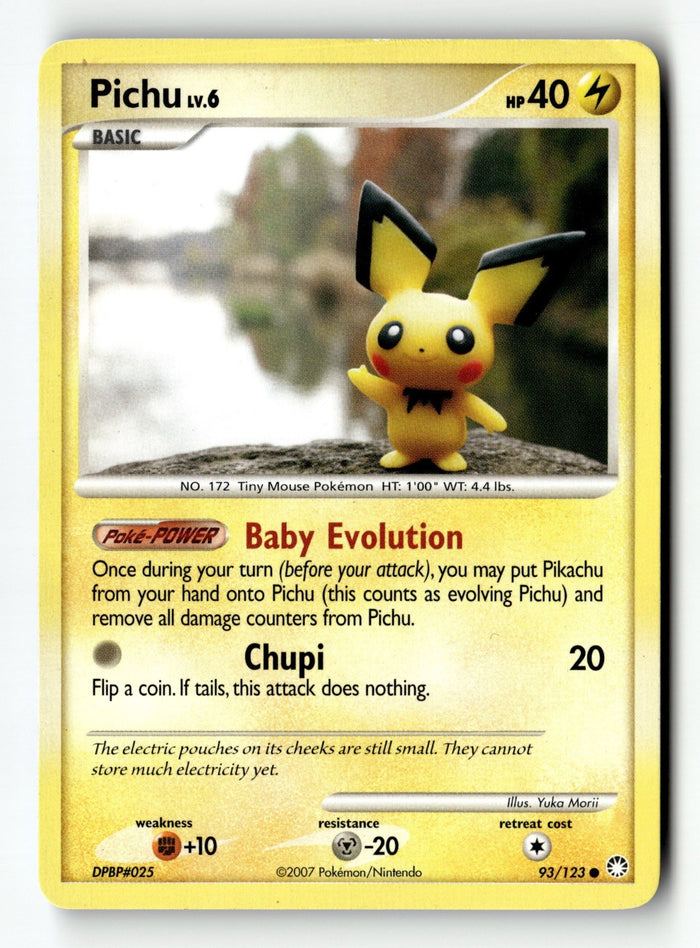 Pokemon Card Pichu LP Mysterious Treasures 93/123