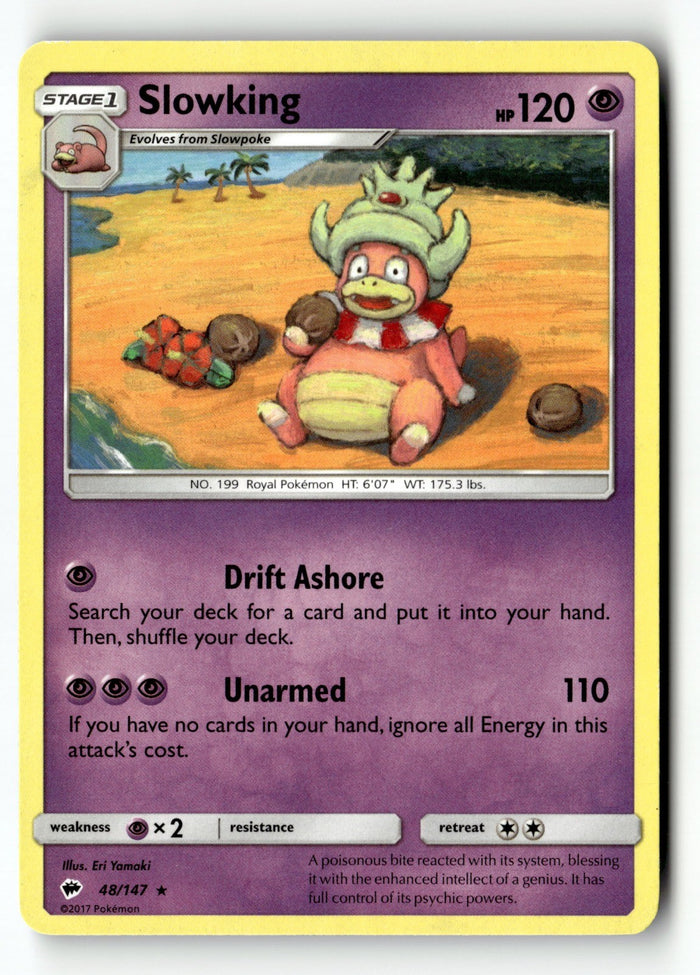 Pokemon Card Slowking LP SM - Burning Shadows 48/147