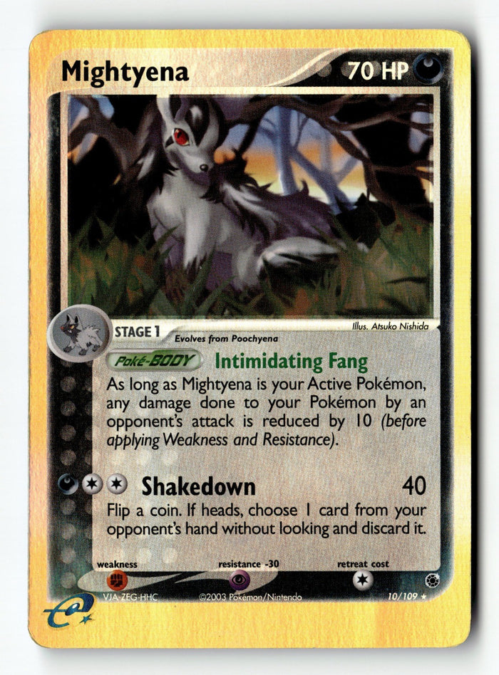Pokemon Card Mightyena - Reverse Holo LP Ruby and Sapphire 10/109