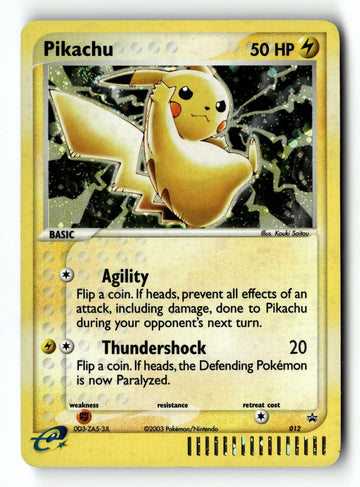 Pokemon Card Pikachu Nintendo Promo Holo 012