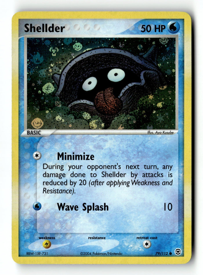 Pokemon Card Shellder Reverse Holo LP FireRed & LeafGreen 79/112