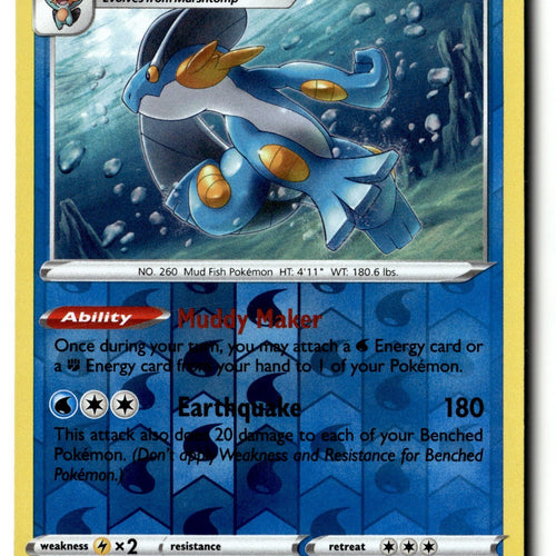 Pokemon Card Swampert Reverse Holo LP SWSH08: Fusion Strike 064/264