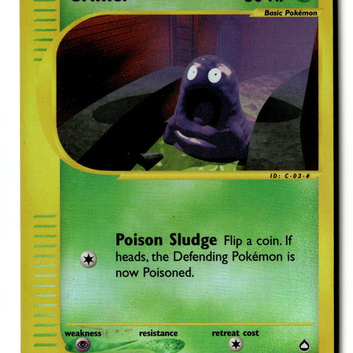Pokemon Card Grimer Reverse Holo LP Aquapolis 079/147