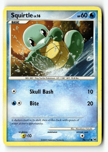 Pokemon Card Squirtle LP Platinum 96/127