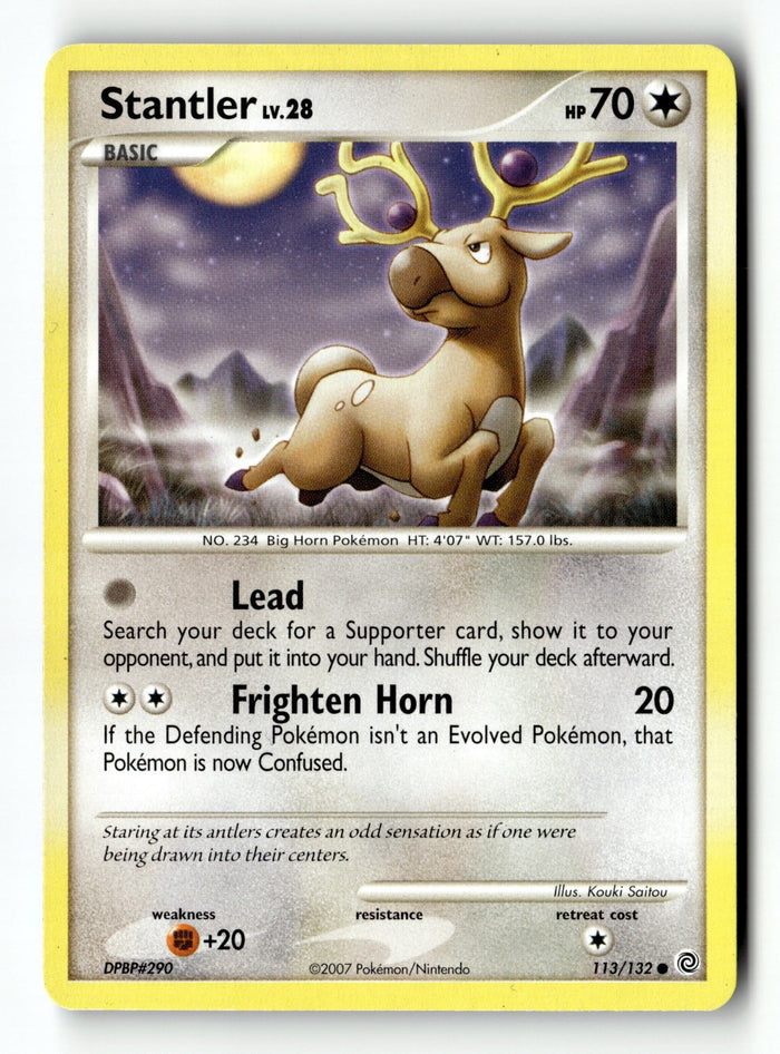 Pokemon Card Stantler LP Secret Wonders 113/132