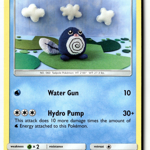 Pokemon Card Poliwag LP SM Base Set 30/149