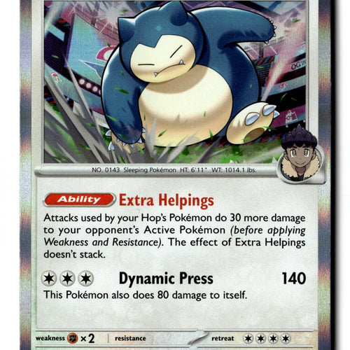Pokemon Card Hop's Snorlax Holo LP SV09: Journey Together 117/159