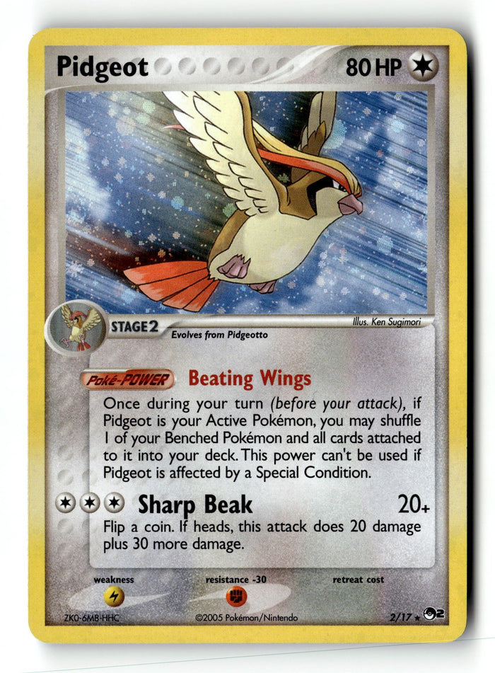 Pokemon Card Pidgeot Holo LP POP Series 2 002/017