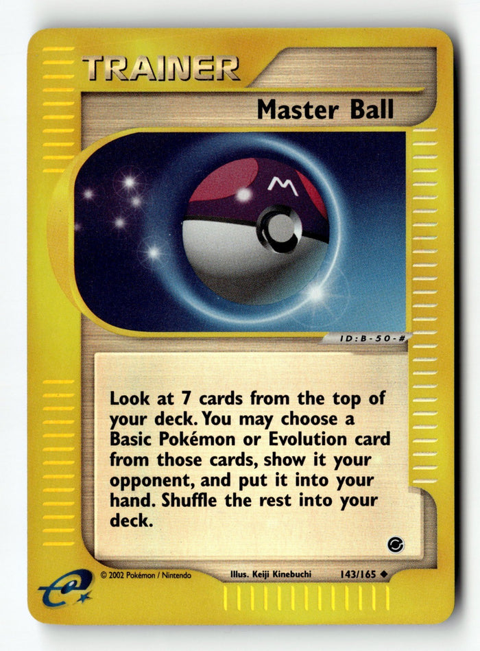 Pokemon Card Master Ball Reverse Holo LP Expedition 143/165