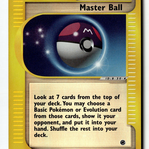 Pokemon Card Master Ball Reverse Holo LP Expedition 143/165
