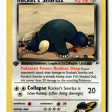 Pokemon Card Rocket's Snorlax 1st Edition LP Gym Heroes 033/132
