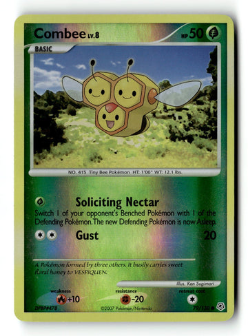 Pokemon Card Combee Reverse Holo LP Diamond and Pearl 79/130
