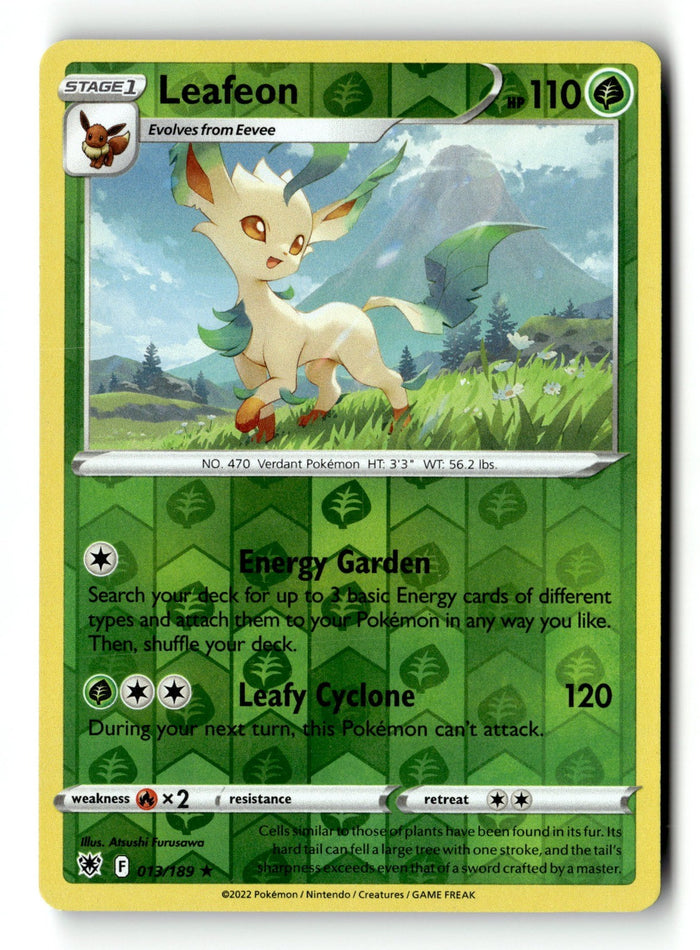 Pokemon Card Leafeon Reverse Holo LP SWSH10: Astral Radiance 013/189
